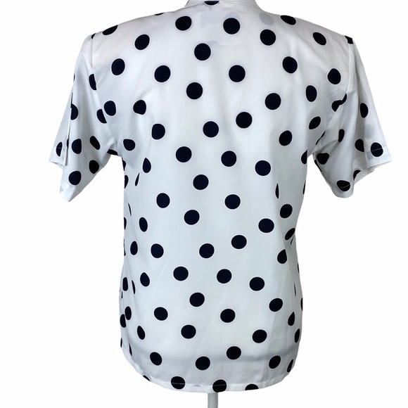 Oscar de la Renta Expressions short sleeve blouse - Picture 2 of 8